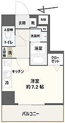 CREST TAPP川崎港町 ワンルームの間取図画像
