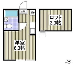 キャピタル八柱 ワンルームの間取図画像