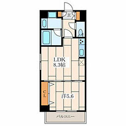 ROOTS 1LDKの間取図画像