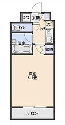 ヌヴェルハイツ 1Kの間取図画像