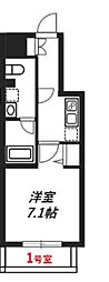LIV CITY 八王子 1Kの間取図画像