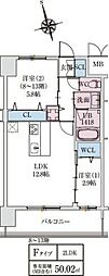 スプランディッドライズ新大阪ノース 2LDKの間取図画像
