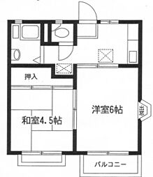 サンライズ大野 2Kの間取図画像