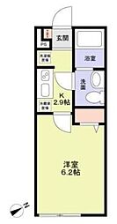 仮称船橋日大B新築計画 2階1Kの間取り
