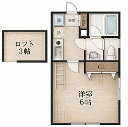 シャトーサガミ 1SKの間取図画像
