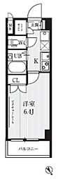HF武蔵小山レジデンス 1Kの間取図画像
