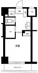 スカイコート銀座東 4階1Kの間取り