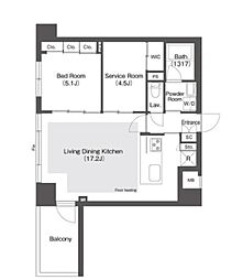 スタイリオ目黒大橋HILLSIDE 3階1SLDKの間取り