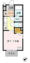ミナージェ ワンルームの間取図画像