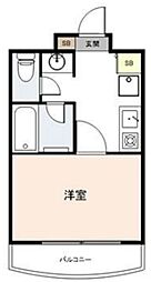 エスパル汐見 1Kの間取図画像