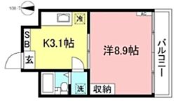 リブスペース明大前 1Kの間取図画像