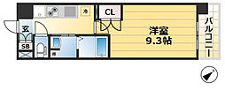 アルファレガロKOBEWEST 1Kの間取図画像