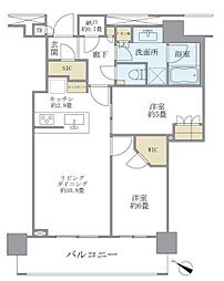ブリリアザ・タワー東京八重洲アベニュー 2LDKの間取図画像