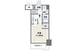 アルティザ博多駅南 1Kの間取図画像