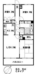 藤重弐番館 3LDKの間取図画像