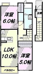 グランジュテ 2LDKの間取図画像