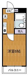 メビウスａｉｒ 1階ワンルームの間取り