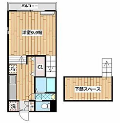 GIARDINO ワンルームの間取図画像