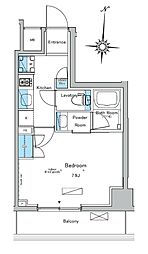 ウィルテラス森下四丁目 4階1Kの間取り