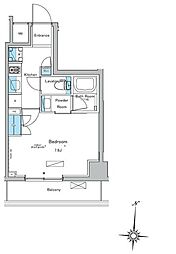 ウィルテラス森下四丁目 4階1Kの間取り