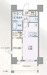 ライトテラス浅草 1LDKの間取図画像