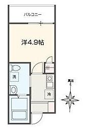 ＭＥＬＤＩＡ新秋津 3階1Kの間取り