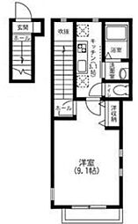 メゾン エクリュ 2階1Kの間取り