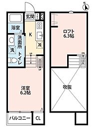 village響一号館 ワンルームの間取図画像