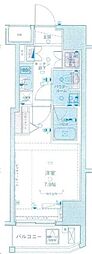 ジェノヴィア新宿御苑グリーンヴェール 1Kの間取図画像