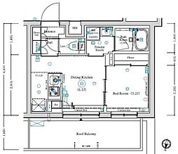 LUMEED赤羽NORTH 5階1Kの間取り