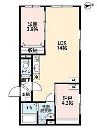 グランヴィクトワール大山 2LDKの間取図画像