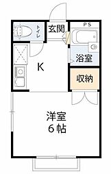 グランヴィル大宮ウエスト ワンルームの間取図画像