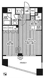 グランハイツ代々木 5階1LDKの間取り