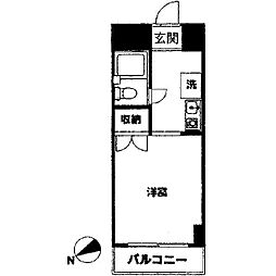 SEAビル 1Kの間取図画像