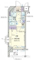 湘南新宿ライン宇須 池袋駅 徒歩9分の賃貸マンション 4階1Kの間取り