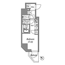 ＴＨＥ　ＰＡＳＥＯ新小岩 5階ワンルームの間取り