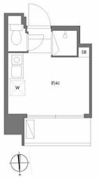 デコズキャッスル赤坂 ワンルームの間取図画像