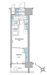 ルフォンプログレ西大井プレミア 1DKの間取図画像