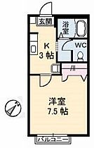 ディアスＵ A0101 ｜ 山口県山口市糸米１丁目1-25（賃貸アパート1K・1階・24.71㎡） その2