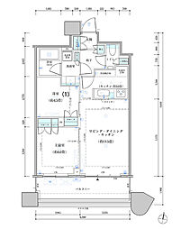 パークタワー勝どきサウス 2LDKの間取図画像