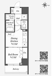 AlphaPrime東陽町 1DKの間取図画像
