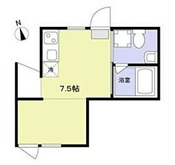 ニシオギソウ 1DKの間取図画像