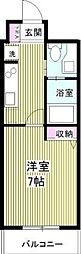 CROSSCOURTNamiki 1Kの間取図画像