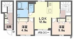 ベルディモーラ 2LDKの間取図画像