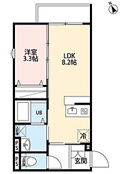 robot home 日進IV 1LDKの間取図画像