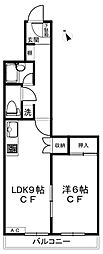 カーサ富士見ヶ丘 1LDKの間取図画像