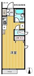 PUREHEIGHTS ワンルームの間取図画像