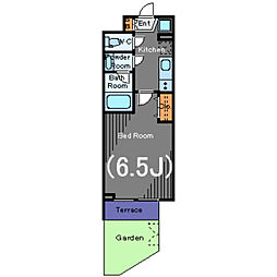 レイリス二子新地ザファースト 1Kの間取図画像