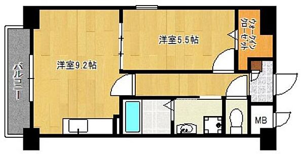 グランドシャトー花畑Ｔ・Ｓ 305｜福岡県久留米市小頭町(賃貸マンション1LDK・3階・39.15㎡)の写真 その2