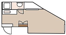 メゾン・ド・ノア聖蹟桜ヶ丘 5階ワンルームの間取り